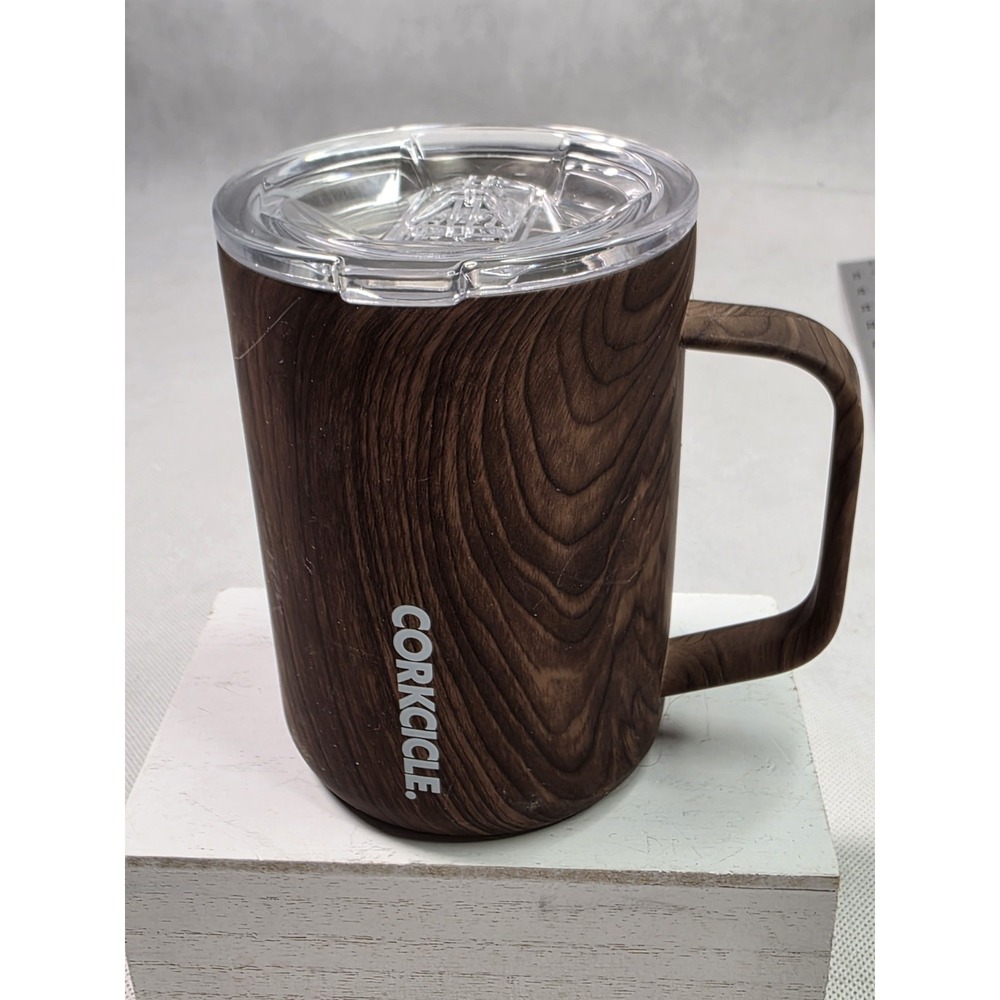 Corkcicle Classic Triple Insulated Coffee Mug with 16 Ounces, Walnut Wood